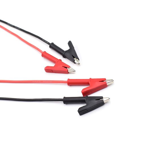 Dual Alligator Clips Electrical Test Leads,Insulation Car Battery Test Lead, for Multimeter Leads,Jumper Wires Alligator Clips Length 3.3 ft/1m 2 Pcs