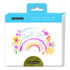 Rainbow Flowers Thank You Note Card Wallet - 8 Colourful Notelets