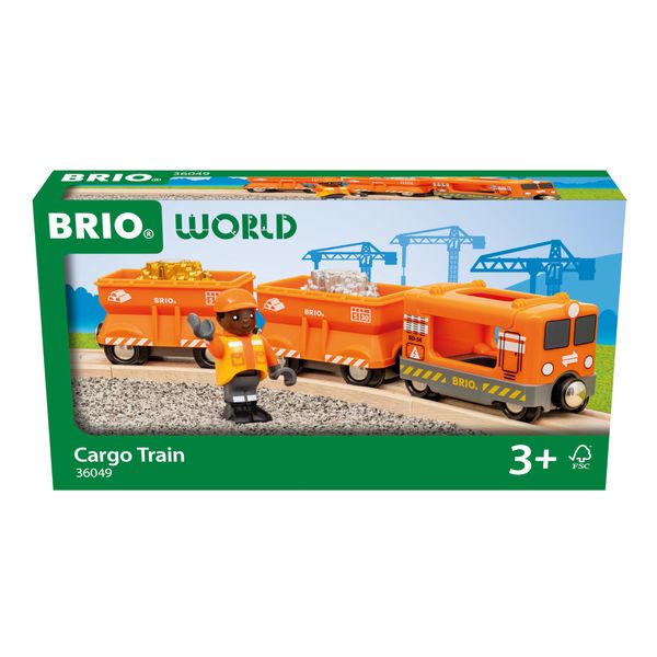 BRIO World – 36049 Gold Cargo Train | Toy Train Set for Kids Aged 3 Years Up