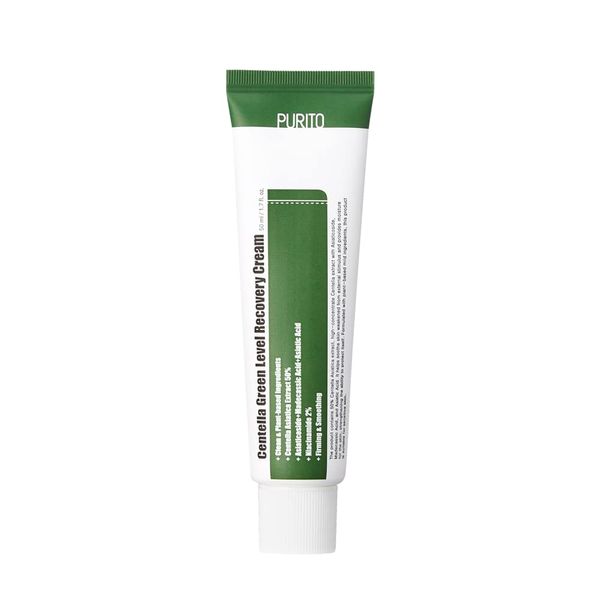 PURITO, Centella Green Level Recovery Cream 50ml/ 1.7 fl.oz Cica face cream, Sensitive skin, Age Spots, Skin Tone, Firming, soothing,