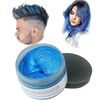 Hair Color Wax One-time Temporary Modeling Natural Color Hair Dye Wax Natural Matte Hairstyle for party,Cosplay,Masquerade,Nightclub,Halloween-blue
