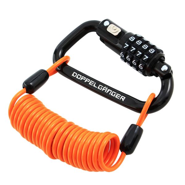 DOPPELGANGER - Bicycle Bike Dial Combo Karabiner Lock (Black Lock)