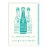 Quire Impressive Card Champagne Bottles,Cream/Blue,115x163mm