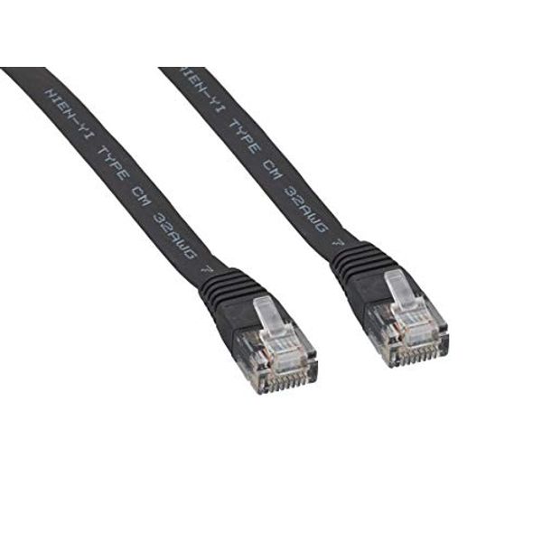 Cable Leader Cat5e UTP Flat Ethernet Network Patch Cable (10 Foot (1 Pack), Black)
