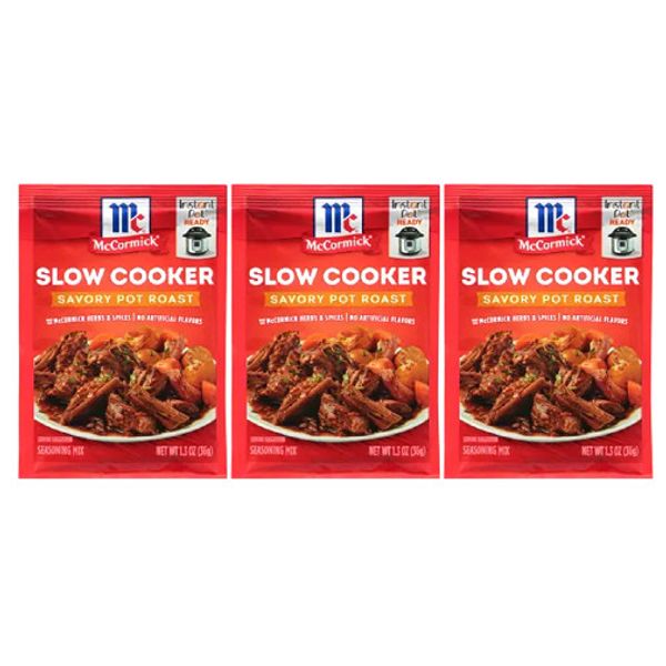 McCormick Slow Cooker Savory Pot Roast Mix 3 Packet Pack