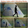 Solar Motion Security Lights Outdoor Camping Aluminum 9W 1400-Lumen (130W Equi.) LED Solar Flood Spot Lights for Patio Path Porch Garden Camp, 100-Week Protection for 100% Free(White)