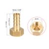 sourcing map Brass Hose Barb Fitting Connector, 10mm Barb G1/4 Female Thread Pipe Adapter, 2Pcs