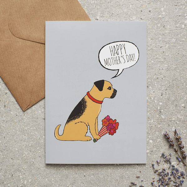 Border Terrier Mother's Day Card
