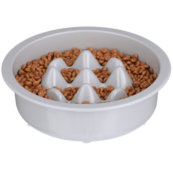 Neater Pet Brands Slow Feed Bowl Stainless Steel - Standard Bowls Fit Elevated Feeders (400g, Nine Peak)