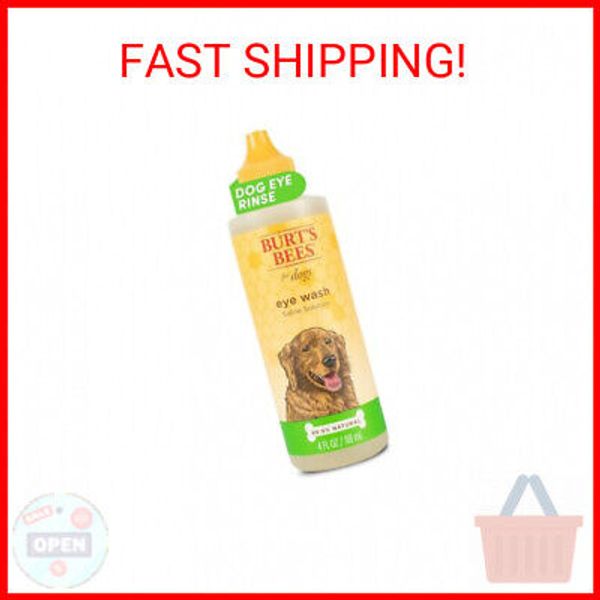 Burt's Bees for Pets Dog Eye Wash Solution with Saline - Naturally Derived Gentl