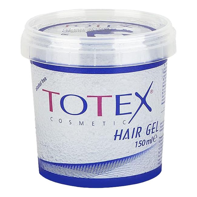 Totex Extra Strong Hair Styling Gel I Extra Strong Hair Gel I Hard and Shiny Effect I Transparent I Clear I Alcohol-Free I 150 ml