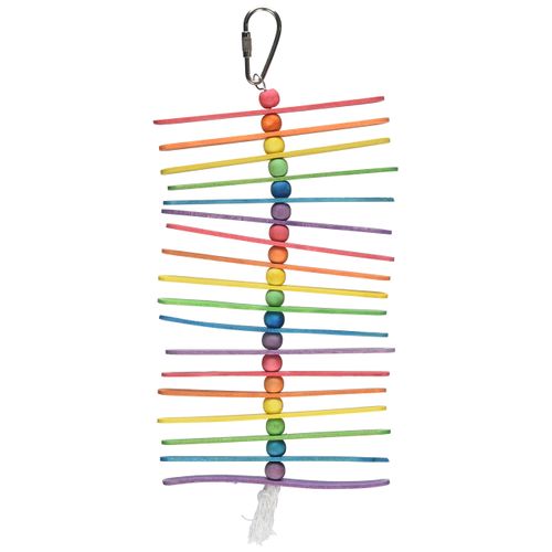 Caitec Paradise Toys Popsicle Sticks & Beads Pet Bird Toy, Bright Colors, Great for Chewing
