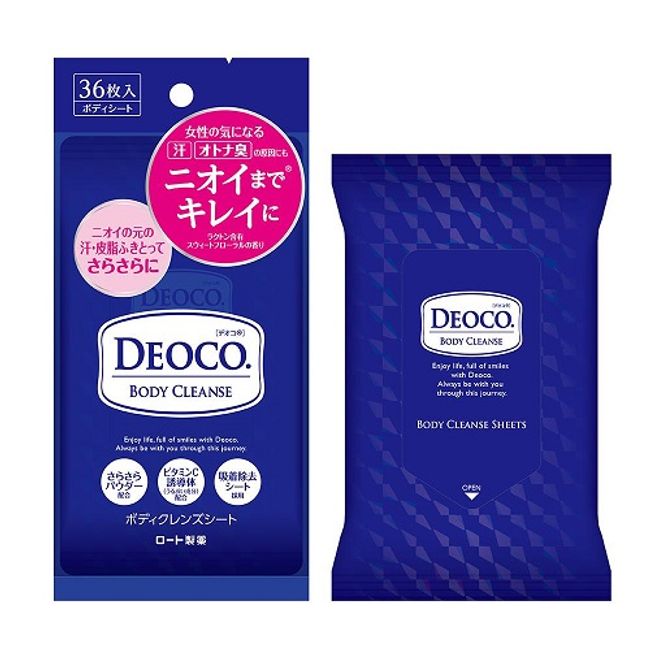 DEOCO Body Cleanse Sheet [36 sheets] (Rohto Pharmaceutical)