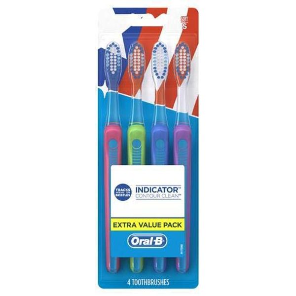 Oral-B Indicator Contour Clean Soft Bristle Manual Toothbrush (Pack of 2)