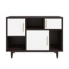 Modway Daxton Mid-Century Modern Display Stand in Cappuccino White