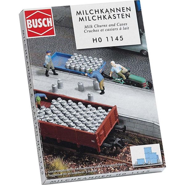 BUSCH 1145 - Milchkannen und Milchkästen