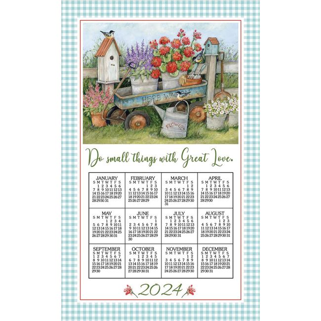 Kay Dee Designs Blue Wagon 2024 Calendar Towel