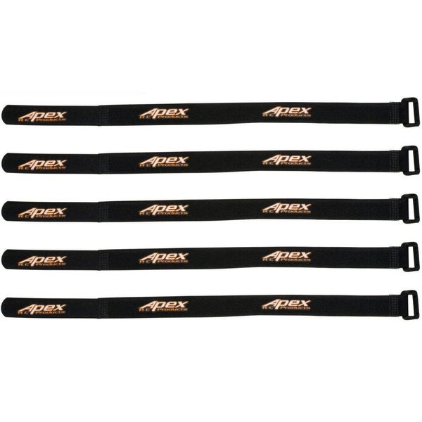 Apex RC Products 16mm X 300mm Lipo Battery / Camera Straps - 5 Pack #3041