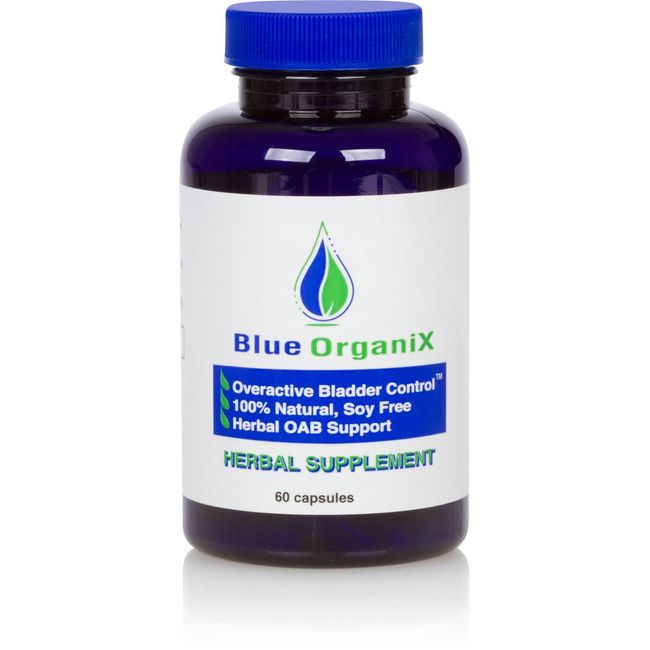 Blue Organix Overactive Bladder Control Support for Women and Men, Frequent Urination, Overactive Bladder Supplement for Nocturia or Urinary Incontinence, Natural and Soy Free