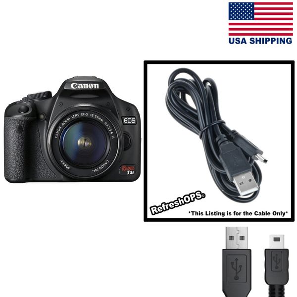 Canon EOS Rebel T1i Digital Camera USB Cable Transfer Cord Replacement