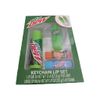 Mountain Dew Flavored Keychain Lip Set - 1 Large/2 Small Lip Balms + Holder
