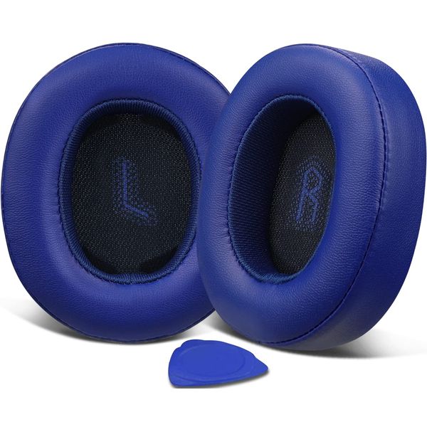 SOULWIT Earpads Headphone Pads for JBL E55BT Wireless Headphones Replacement Ear Cushion Pad Protein Leather High Density Foam Blue