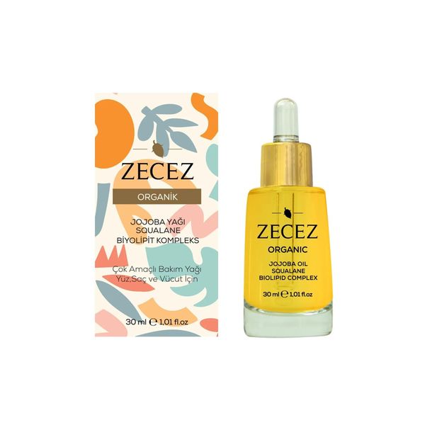 ZECEZ Organik Jojoba Yağı Squalane Biyolipit Kompleks 30ml