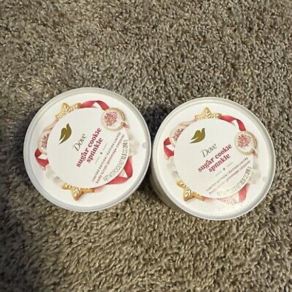 2X Dove Limited Edition Exfoliating Body Scrub Sugar Cookie Sprinkle 10.5 oz Ea