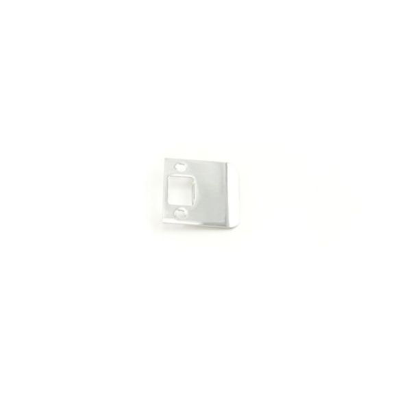 2.25 in. Overall Extended Lip Strike Plate, Bright Chrome - Solid Brass