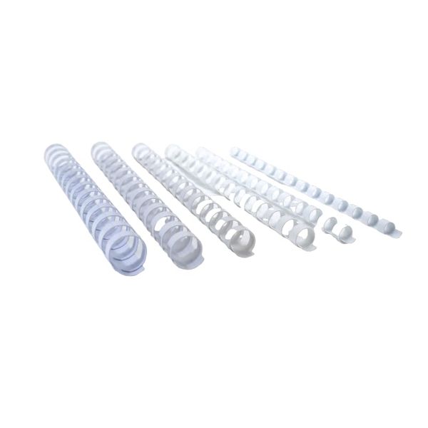 White Plastic Binding Comb PVC 10mm 14 Rings A5 Box of 25