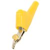 Electrical Test Clips Clip Telecom Communication Test Clamp Replacement with Stripping Needle 25mm Opening J.60043(Yellow)