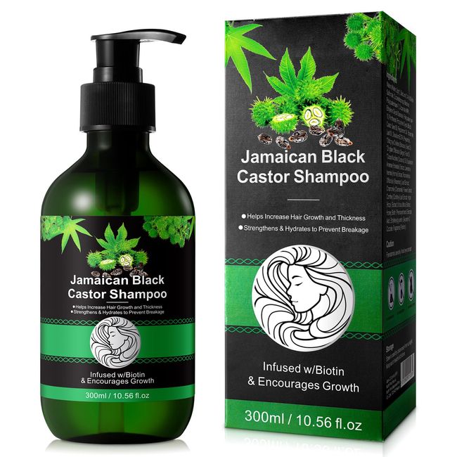 Jamaican Black Castor Oil Shampoo for Thinning Hair, Hair Care Product for Men & Women,Black Castor Oil Shampoo for Hair Growth