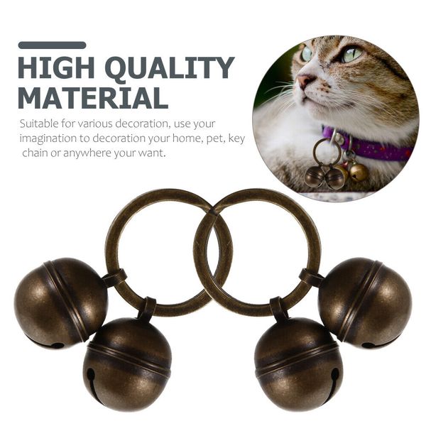 2 Sets Puppy Collars Pet Bell Solid Construction Bells Baby