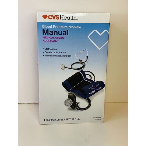 CVS Health Blood Pressure Monitor* with Stethoscope - Medical Grade Accuracy