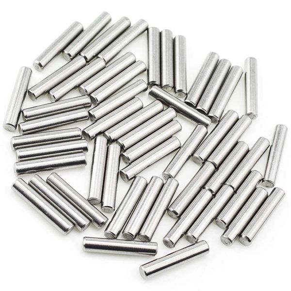 Yesallwas 100Pcs 4mm x 20mm Dowel Pin 304 Stainless Steel Shelf Support Pin Metal Fasten Elements Used On Precise Location (4mm x 20mm 100PCS)