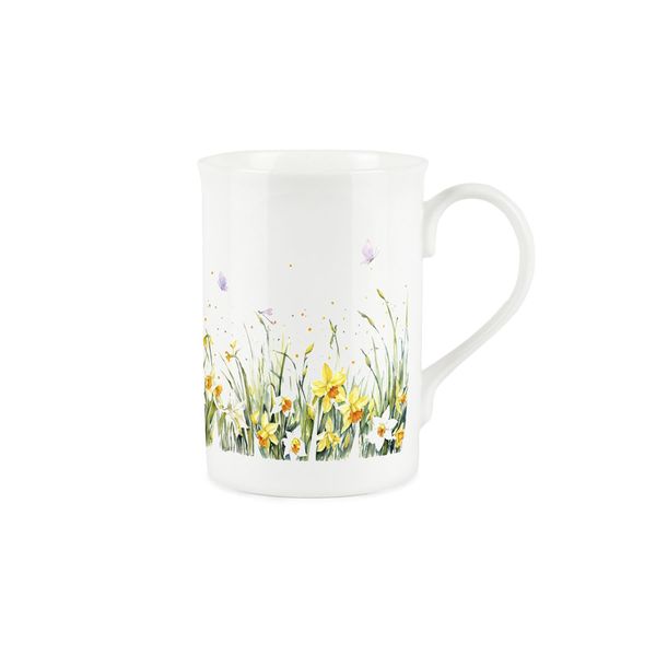 Purely Home Spring Time Daffodils Mug - Easter Themed Floral Gift/Present - Bone China Coffee/Tea Mug
