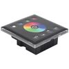 Wanjorlay DC12V-24V RGB/RGBW Wall Mounted Touch Panel Controller Glass Panel Dimmer Switch Controller for LED Strips Lamp Black