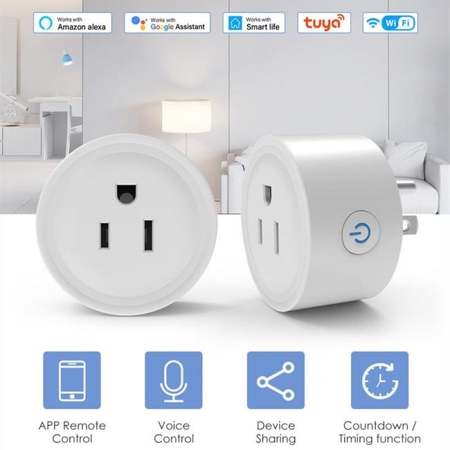 Wireless Outlet Socket with US Plug - Remote Controlled Power Receptacle  for