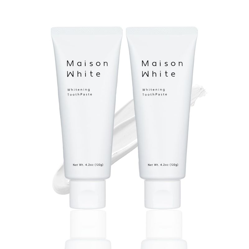 Maison White Toothpaste Whitening, Hypoallergenic, Quasi-Drug, 4.2 oz ...