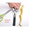 60cm Adjustable Length Invisible Zip - Grey, 5 Pieces