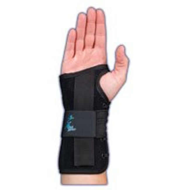 Med Spec Wrist Lacer, 8" Black - Large Left