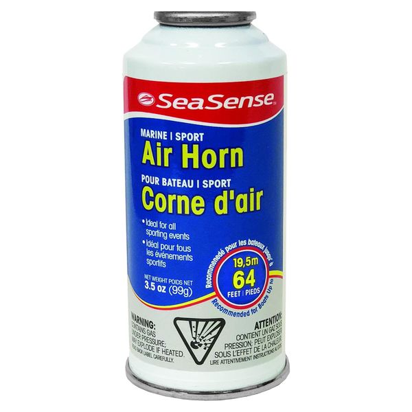 SeaSense Air Horn Refill – Jumbo Size (8 oz), 127 dB (Horn Not Included) – Loud 1 Mile Range, Meets EPA & USCG Standards – Great for Boat & Marine Safety, Ideal for Sporting Events Such as Football