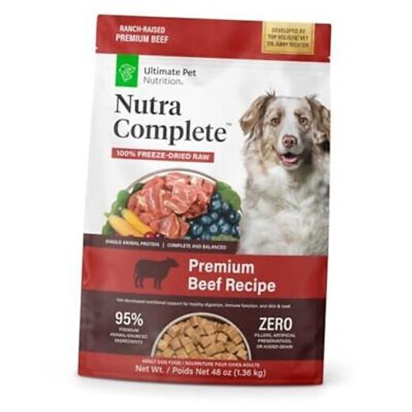 Nutra Complete Raw Freeze Dried Dog Food, 3 Pound (Pack of 1) Beef