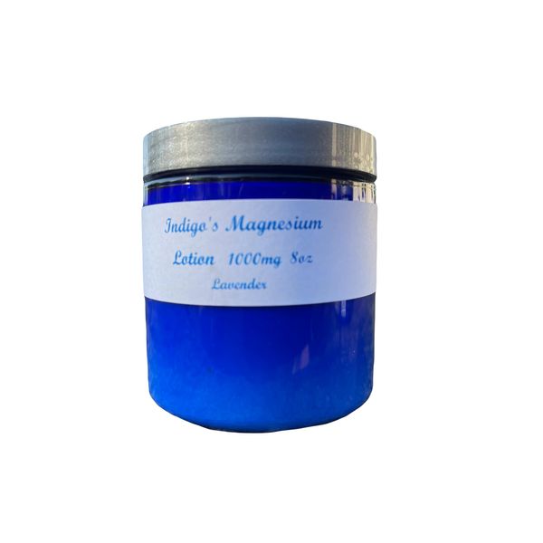 Indigo's Magnesium Lotion 1000mg Per Teaspoon (Lavender, 8oz)