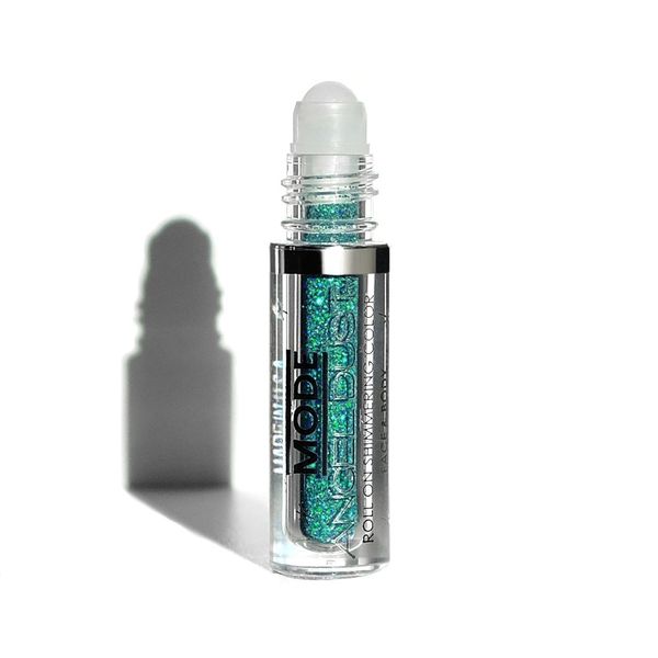 Mode Angel Dust Roll On Glitter Divine Fantasy Holographic Turquoise Green Sparkling High Performance 3D Loose Glitters Face and Body, Spill Proof Bottle, Cruelty Free, Vegan, Made in NY USA