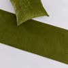 AMBERIS Bed Runner Green, Chenille Soft No Fading Modern Bed Scarf