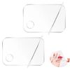 DRERIO 2 Pieces Clear Makeup Palettes and Spatula Acrylic Small Makeup Mixing Palette Portable Cosmetic Palette Mixing Tray with Spatula Nail-Art Eye-shadow Lipsticks Mixing Makeup Tools