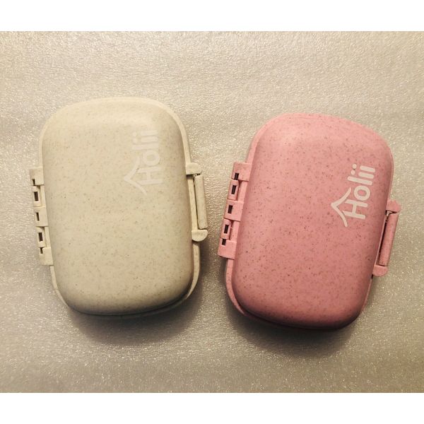 Pink & Ivory Pill Vitamin Jewelry Organizer NWOT Travel Containers 92124EB1D