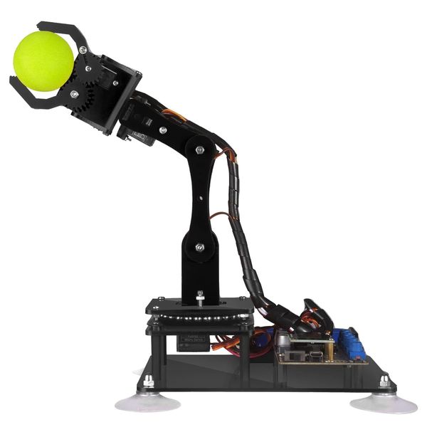 Adeept 5 Degree of Freedom Robot Arm Kit DIY Robot Kit STEM Educational Learning OLED Display Electronic Craft Programming Robot Kit for Teens and Adults Compatible with Arduino IDE