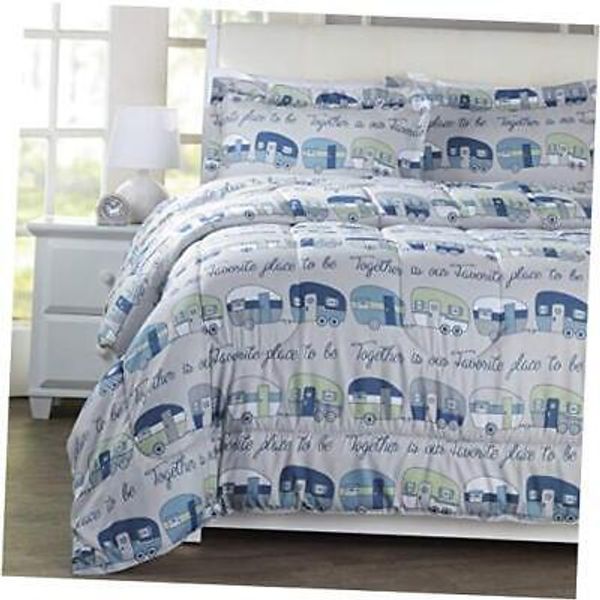 Our Favorite Place is Together Bedding Comforter Set  King Comforter Blue/Gray